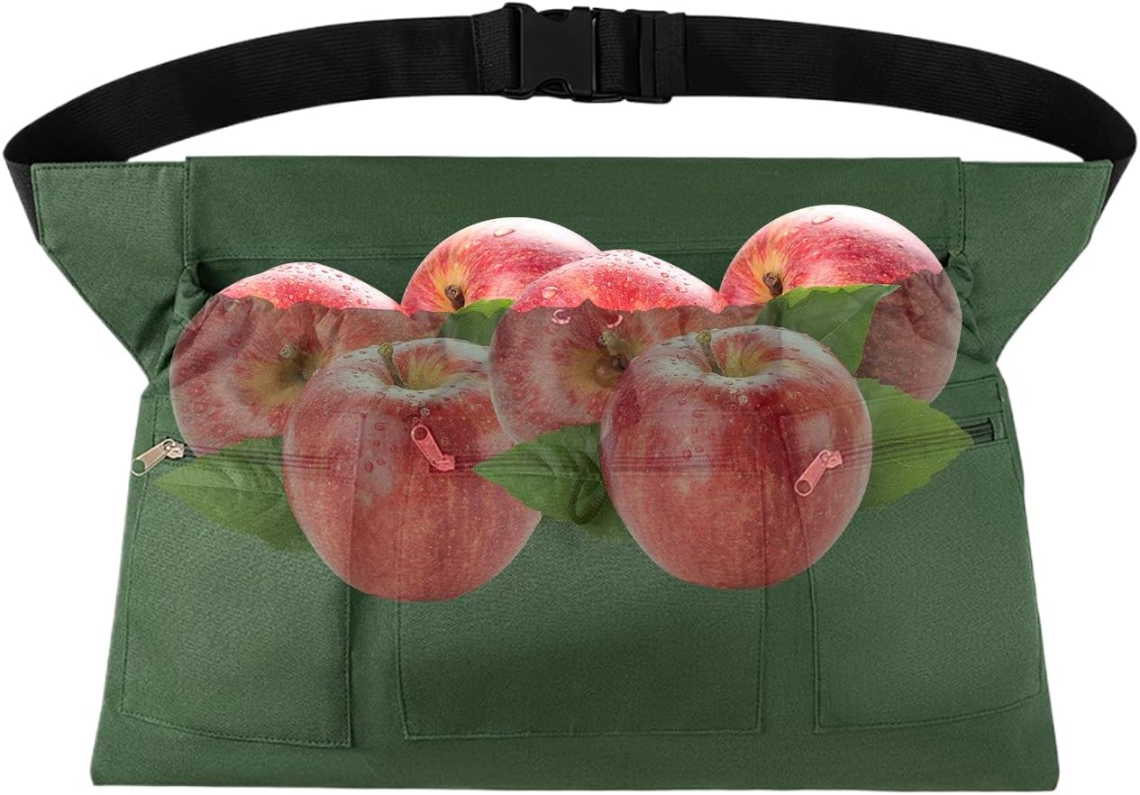 Gardening Apron with Pockets, Waterproof Garden Tool Apron, Heavy Duty Safety Gardening Accessories for Storing Small Items Picking Tools Fruit, Fabric for Outdoor Yard Work Home Improvement Daily Use