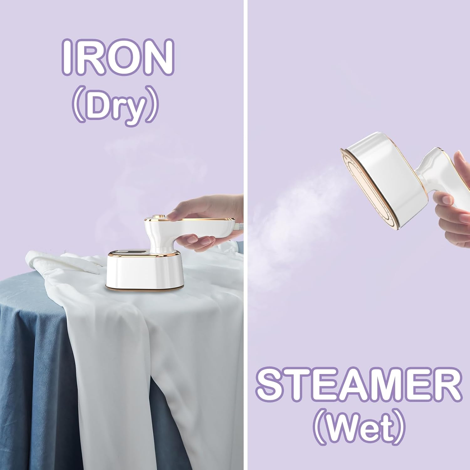 Travel Steamer Iron for Clothes Mini - Portable Ironing Machine Travel