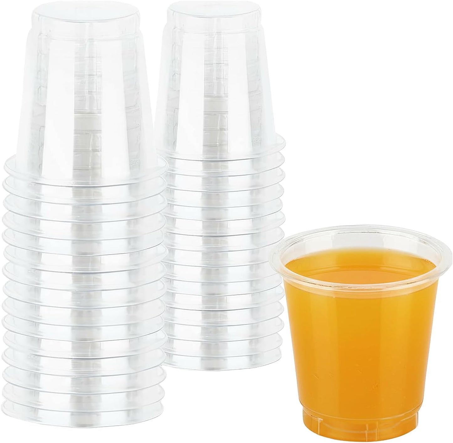 Blue Sky 2 Oz Clear PET Cups - 40 Count, Durable Plastic Shot Cups for Parties and Events