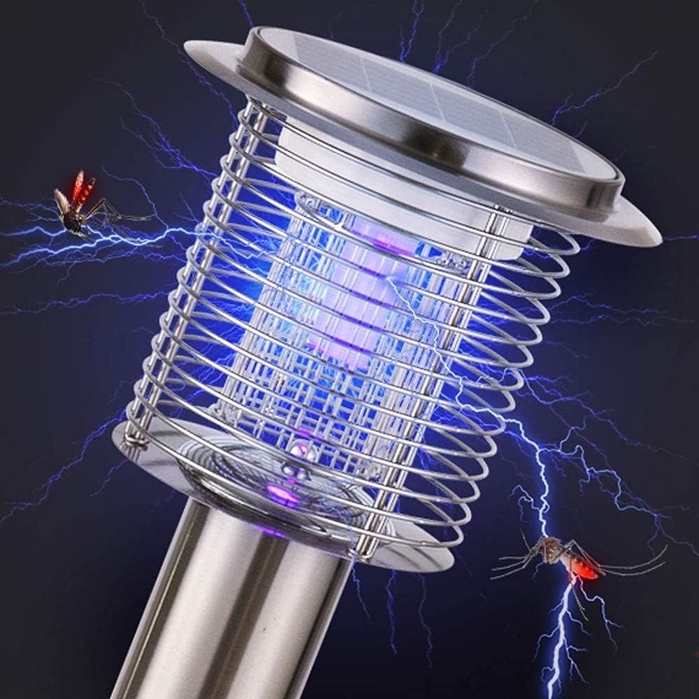 Solar Lighting Mosquito Killer Dual Purpose Outdoor Lamp Post Lights, Endorsement Garden Waterproof Outdoor Post Lantern for Mosquito Catching, Cylindrical Pole Light, Street Lamp