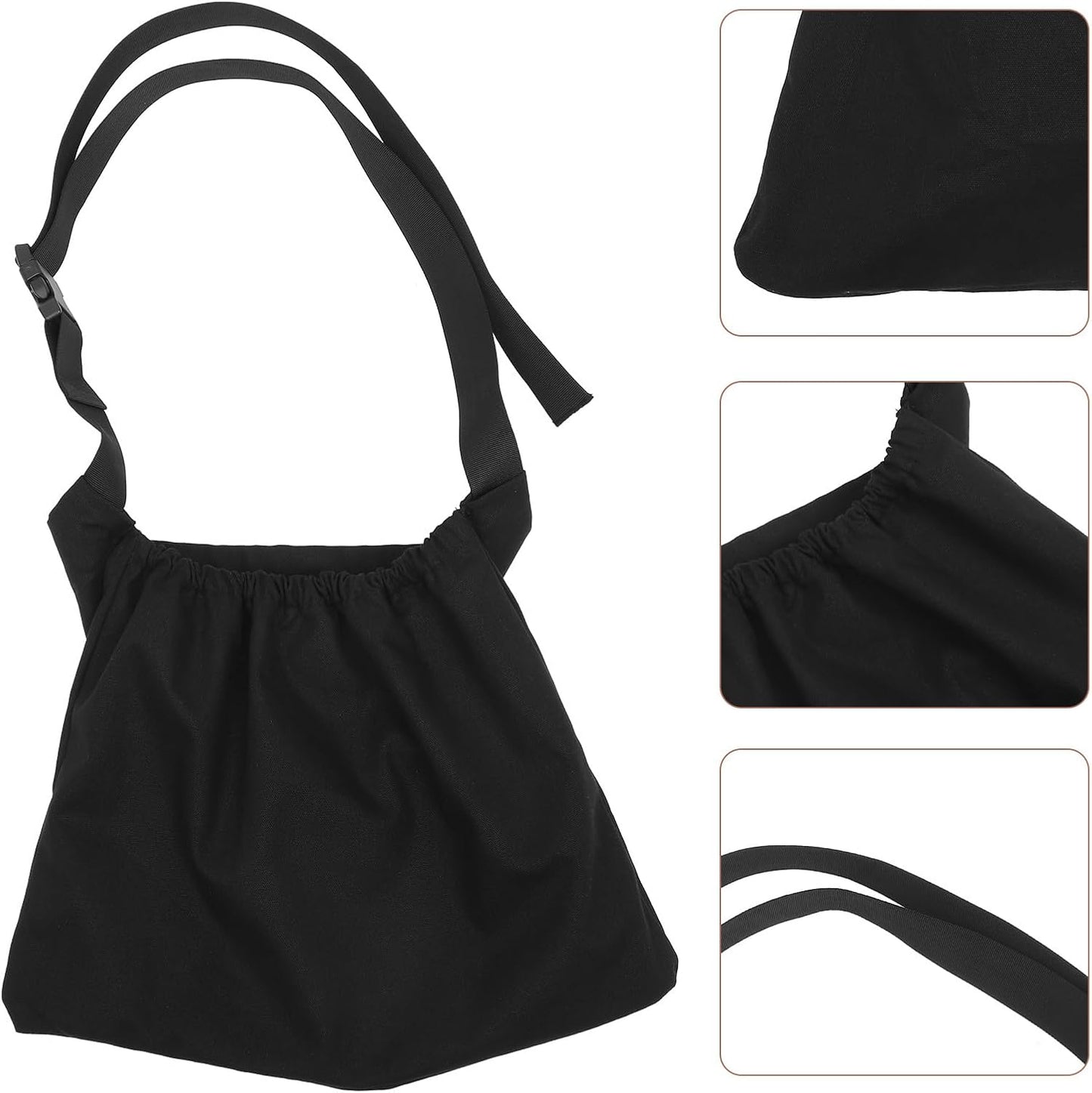 Milisten Fruit and Vegetable Picking Apron Garden Harvesting Bag Outdoor Multipurpose Fruit Pouch with Waist Strap for Orchard and Farm Use Black