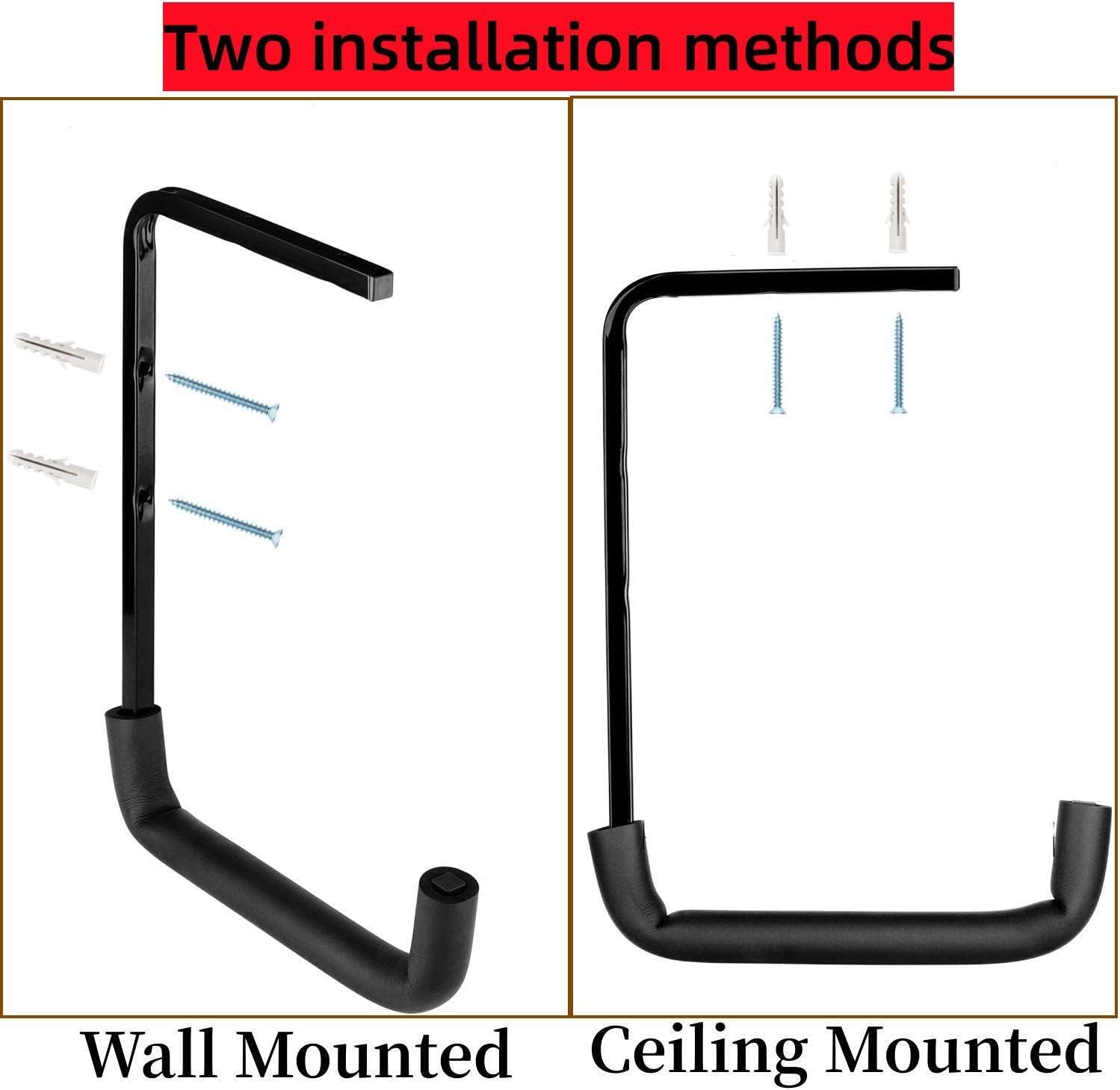Heavy Duty Garage Storage Hooks, Overhead Garage Storage Rack, 4 Pack 
