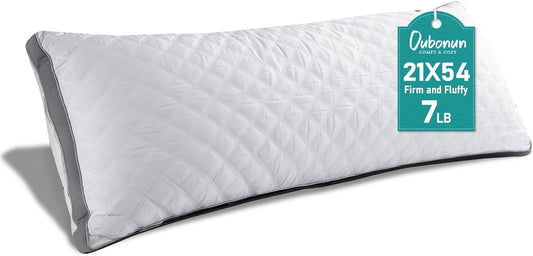 Oubonun Premium Adjustable Loft Quilted Body Pillows - Firm and Fluffy