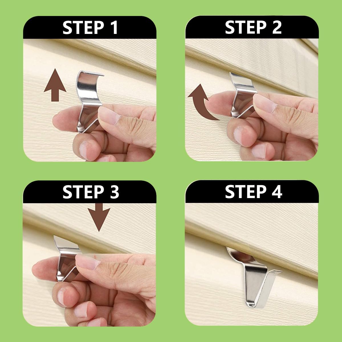Vinyl Siding Hooks for Hanging Outdoor Decorations,Heavy Duty Wall Hoo