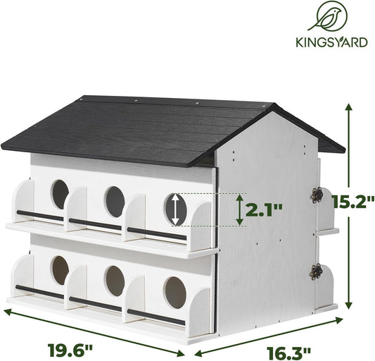 Kingsyard Recycled Plastic Purple Martin House - Pre-Assembled Bird Ho