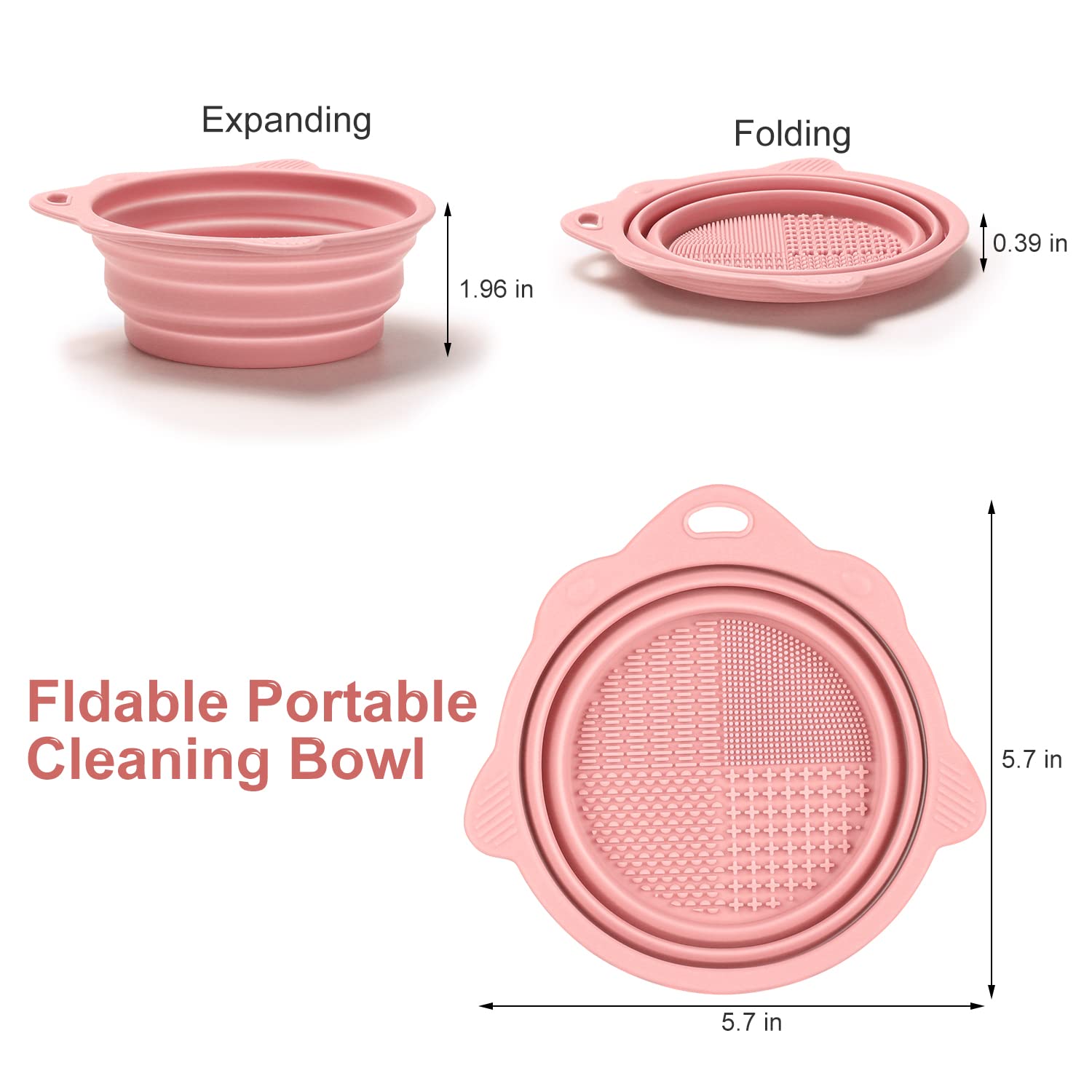Foldable Silicone Makeup Brush Cleaner Bowl - Etercycle Portable Clean