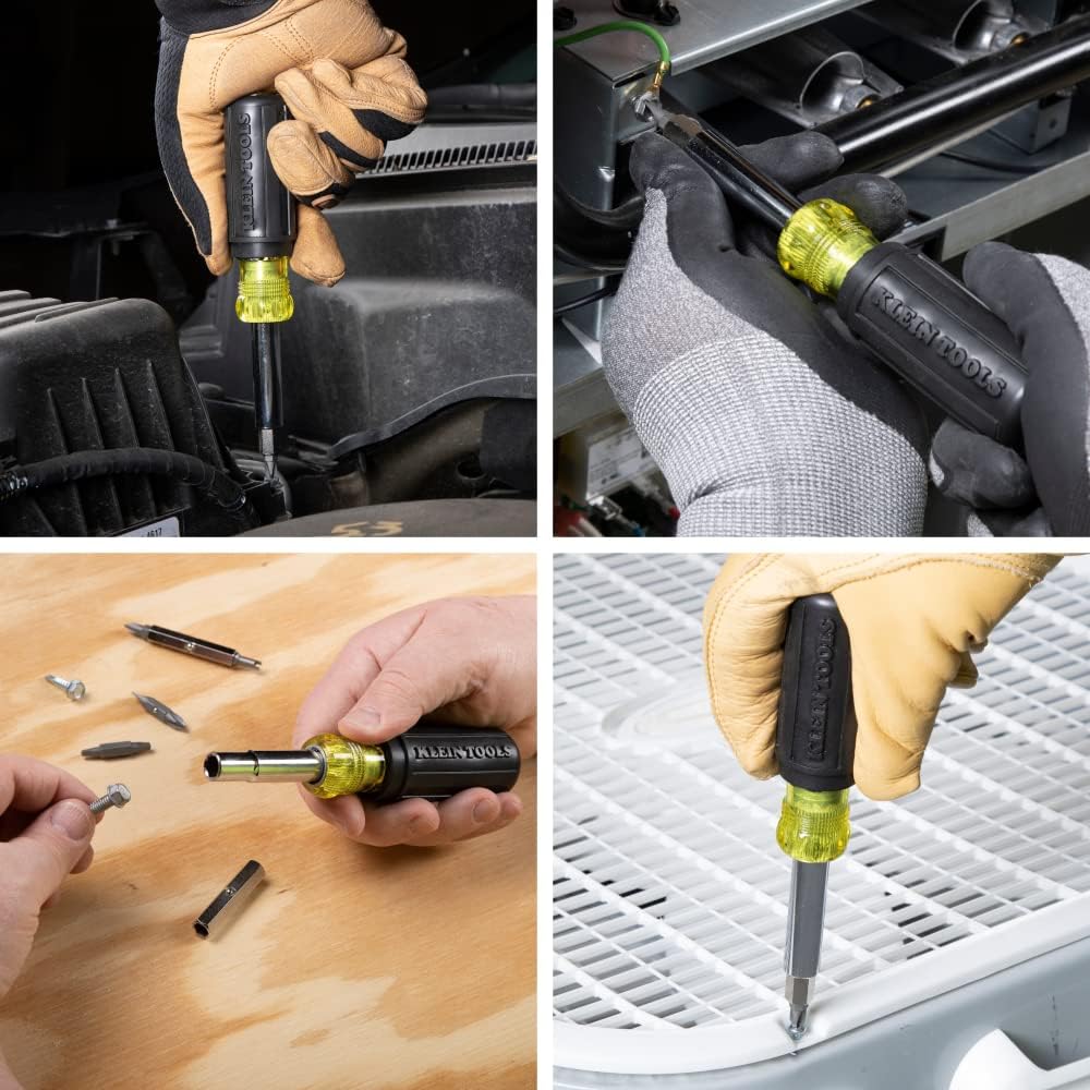 Klein Tools 32500 11-in-1 Screwdriver/Nut Driver Set, 8 Bits (Phillips