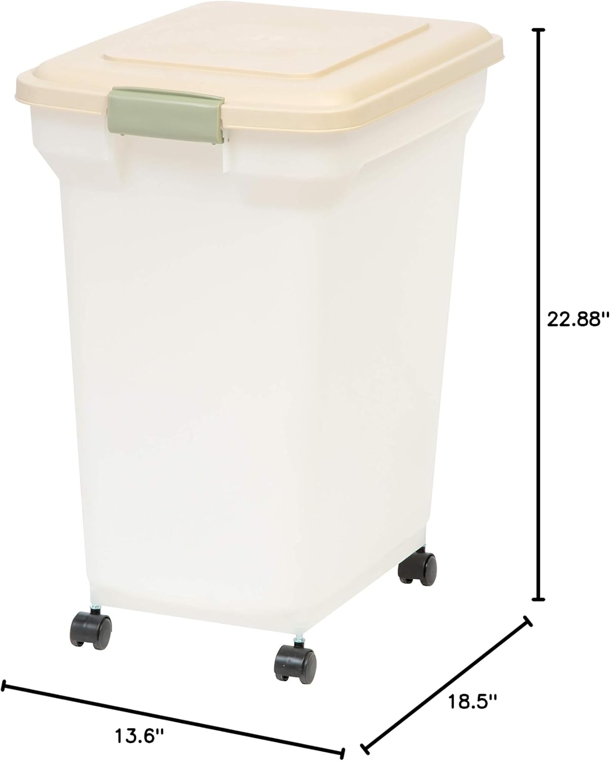 IRIS USA Airtight Dog Food Storage Container, WeatherPro, Up to 40 lbs