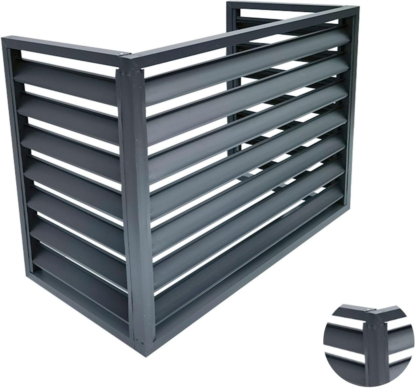 Aluminum air conditioner and heat pump cover, protect mini split outdoor air conditioner rack, air conditioner protective cover, reduce noise, shelf-mounted plant stand, suitable for outdoor use ( Col