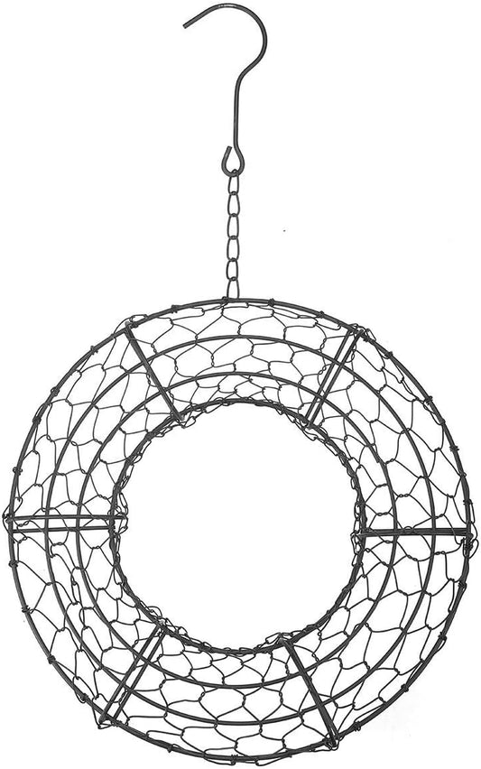 SGerste Iron Ring Wire Wreath Frame Succulent Flower Pot Metal Hanging Planter Holder