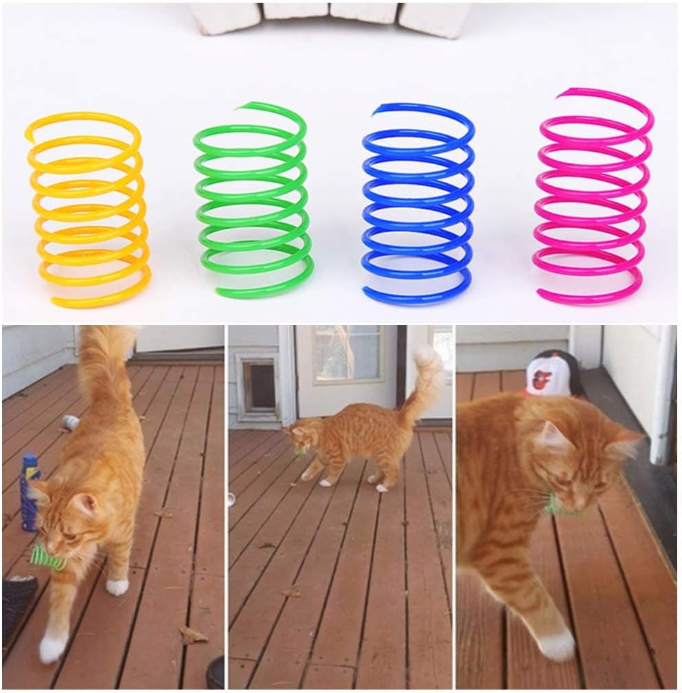 Andiker Interactive Cat Spiral Creative Spring Toy to Kill Time and Ke