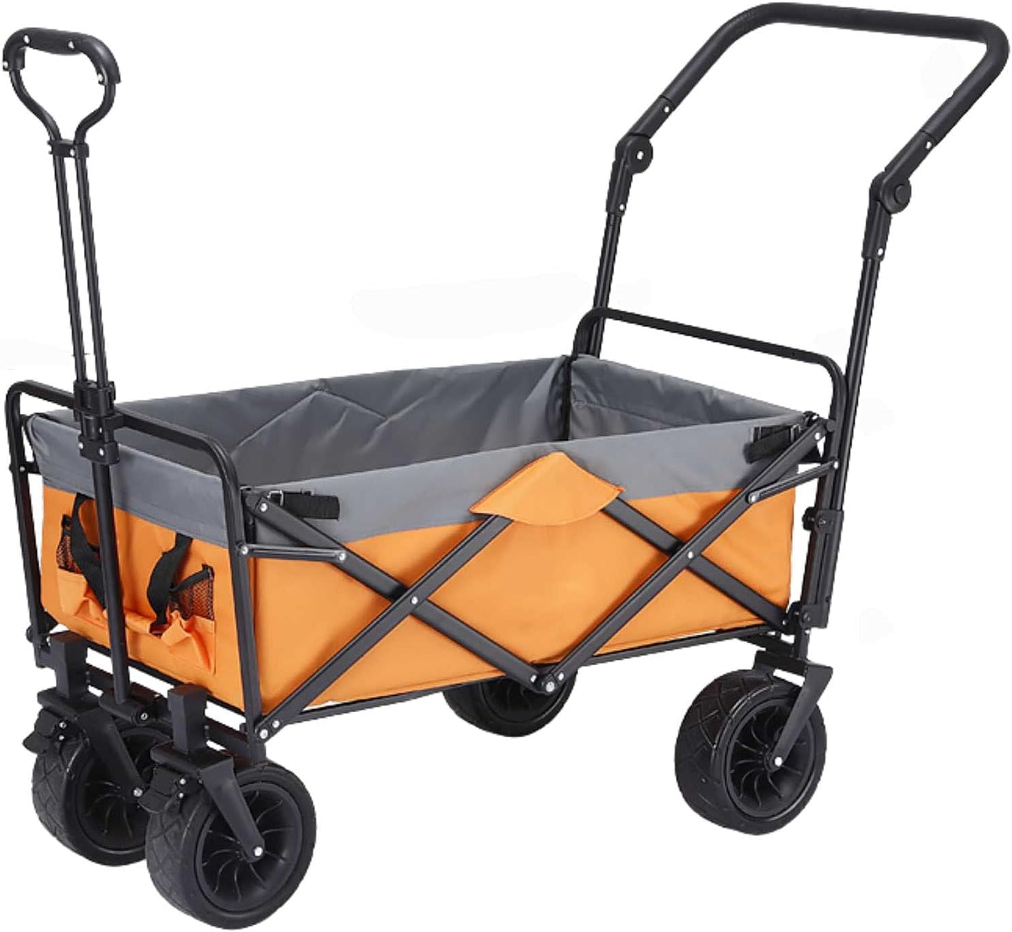 Outdoor Garden l Shopping Cart 100l Large Capacity with All-Terrain Wheels Wagon for Kids Portable Storage Garden Carts and Wagons Bearing 100kg