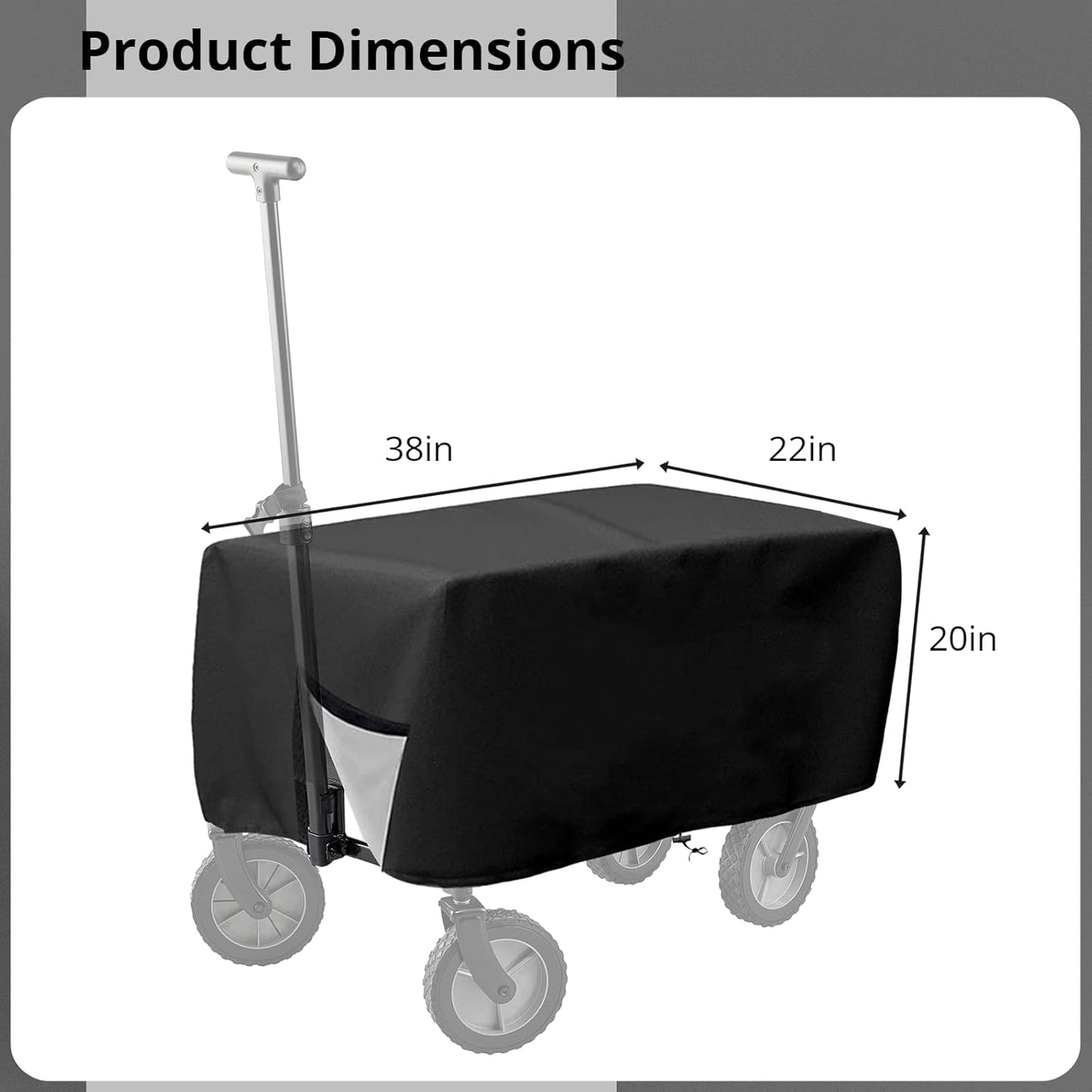 Outdoor Folding Wagon Cover 600D Oxford Cloth Protective Cover Waterpr