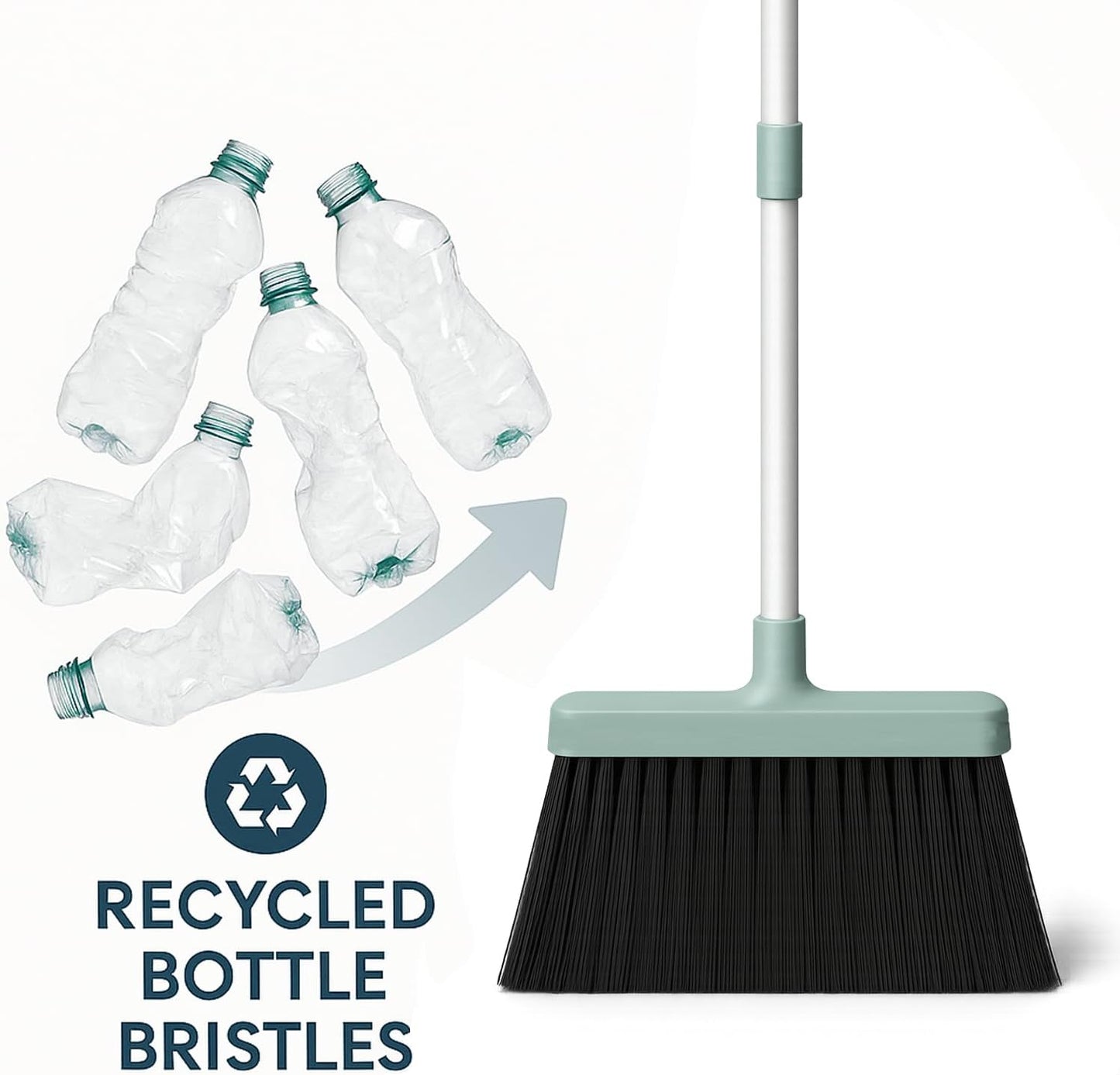 Broom and Dustpan Set – Heavy-Duty Broom and Dustpan for Home Cleaning