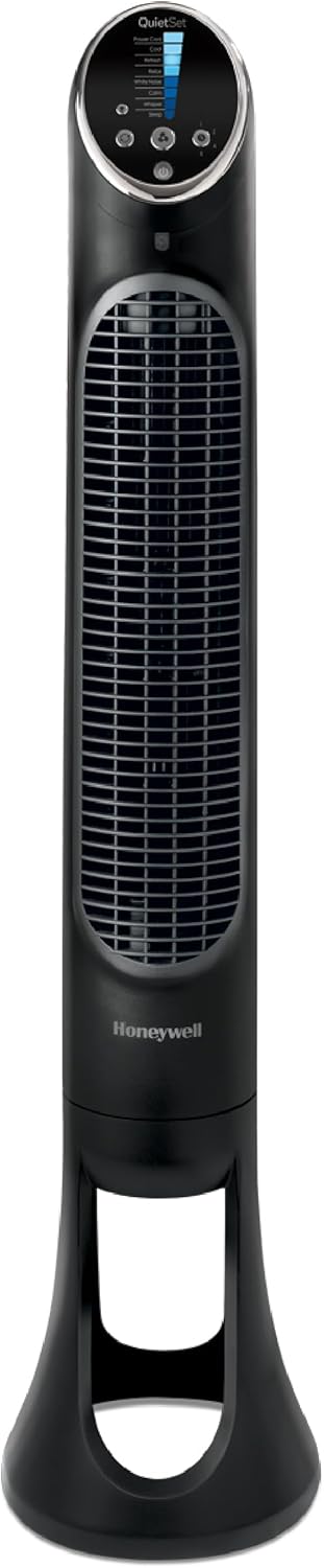 Honeywell QuietSet Whole Room Tower Fan-Black, Oscillating Tower Fan with Remote, HYF290B