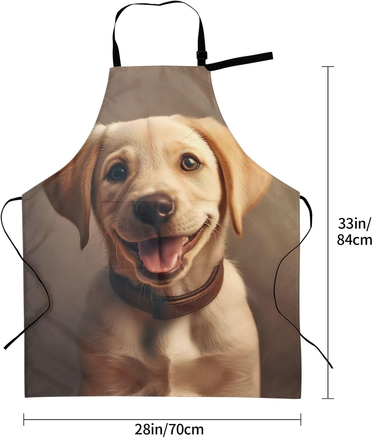 cute Labrador Dog print Waterproof chef's apron with pocket apron for kitchen cooking baking barbecue and gardening
