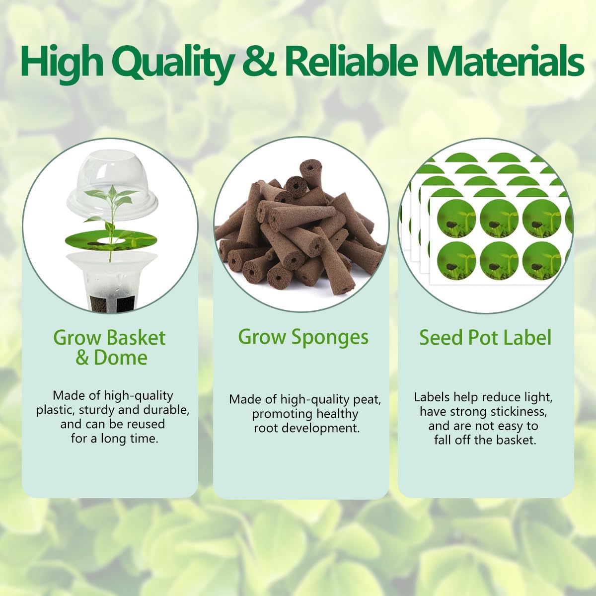 107pcs Seed Pod Kit for Aerogarden, Hydroponics Garden Accessories for