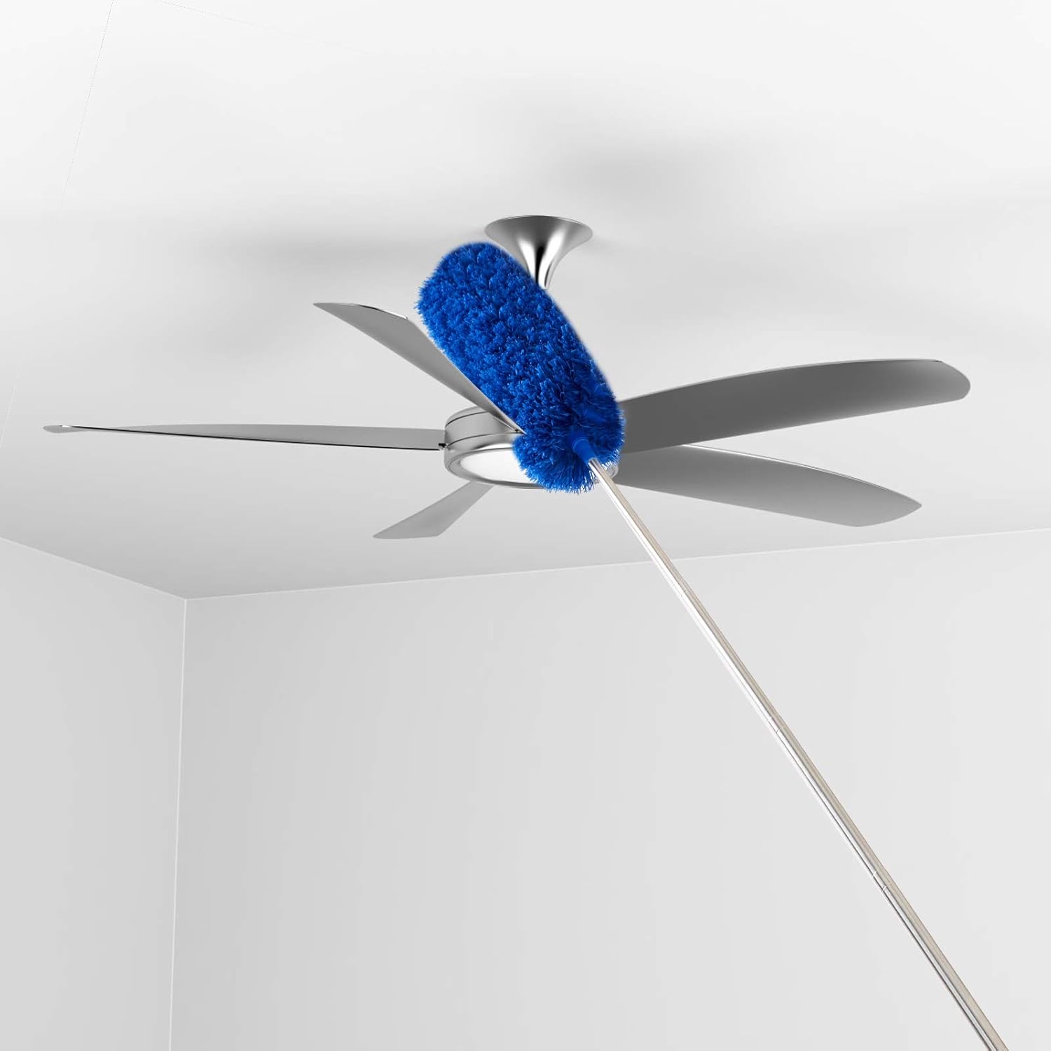 Cobweb Duster with Extension Pole, Washable Cleaning Duster Kit with 2