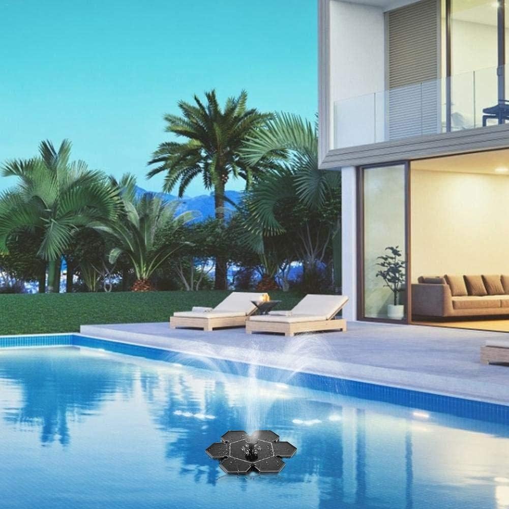 Solar Fountain 9V 2.4W with LED Light for Outdoor Pond Pool Fish Tank Garden Decoration
