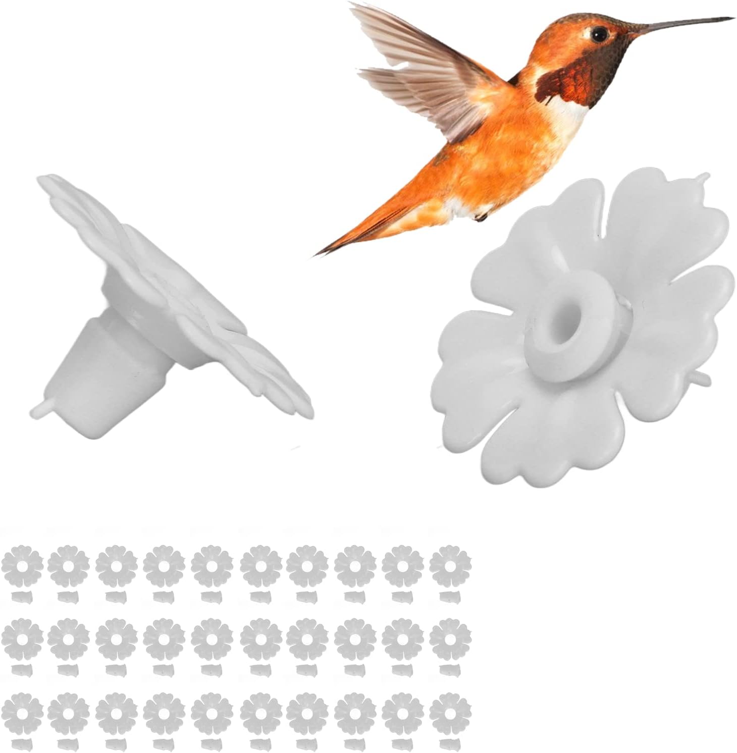 CHICIRIS Hummingbird Feeder Flowers,30 Set Hanging Hummingbird Feeder 