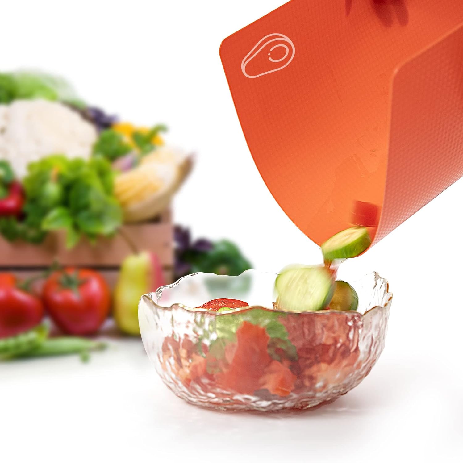 Goodluck 5 Pieces Flexible Cutting Boards, BPA Free Plastic Cutting Bo