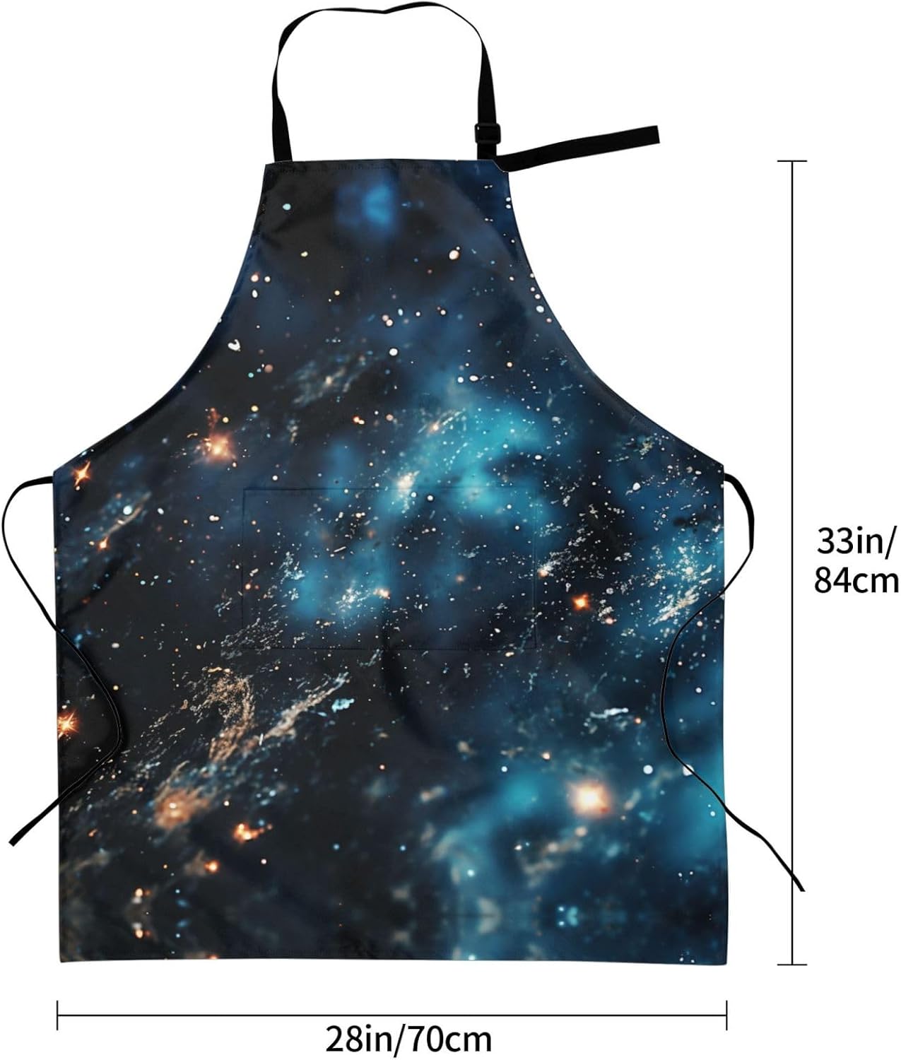 Galaxy Sky print Waterproof apron with pocket adjustable cooking apron for adult kitchen bibs to bake