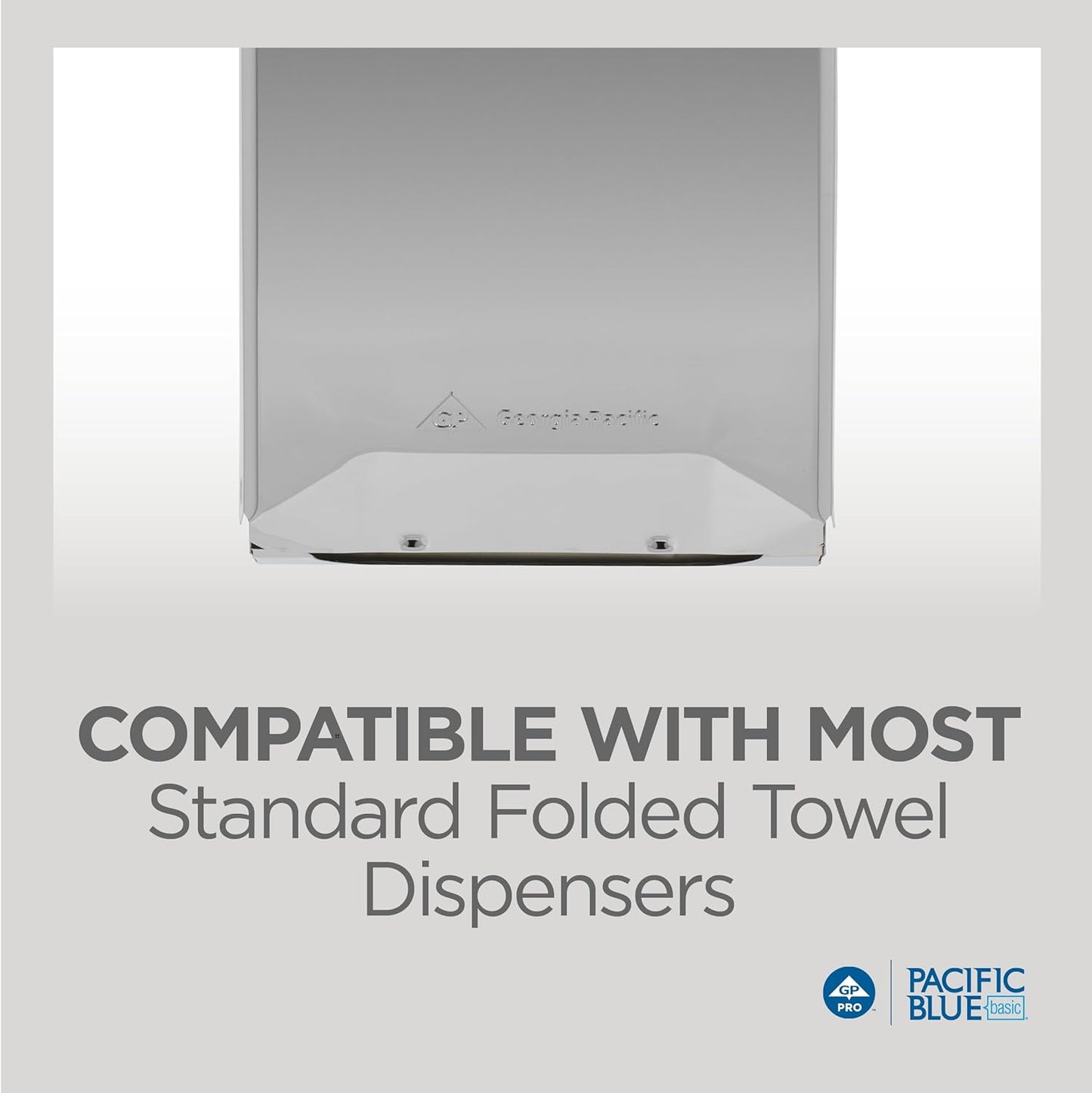 Pacific Blue Basic‚ C-Fold Paper Towels by GP PRO, White, 20603, 240 Towels per Pack, 10 Packs