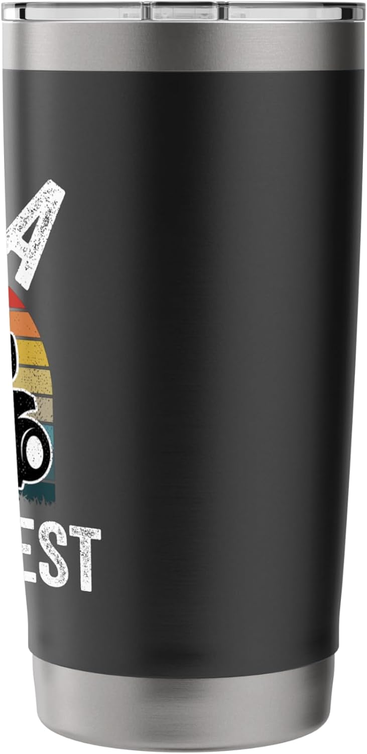 Papa Mows Best Funny Gardener Lawn Care Father's Day Stainless Steel Insulated Tumbler
