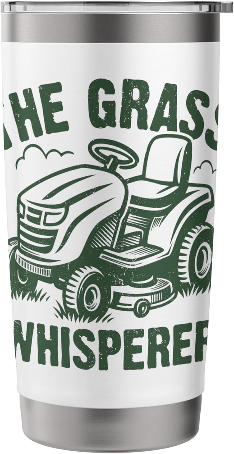 The Grass Whisperer Gardener Lawn Mowing Stainless Steel Insulated Tumbler