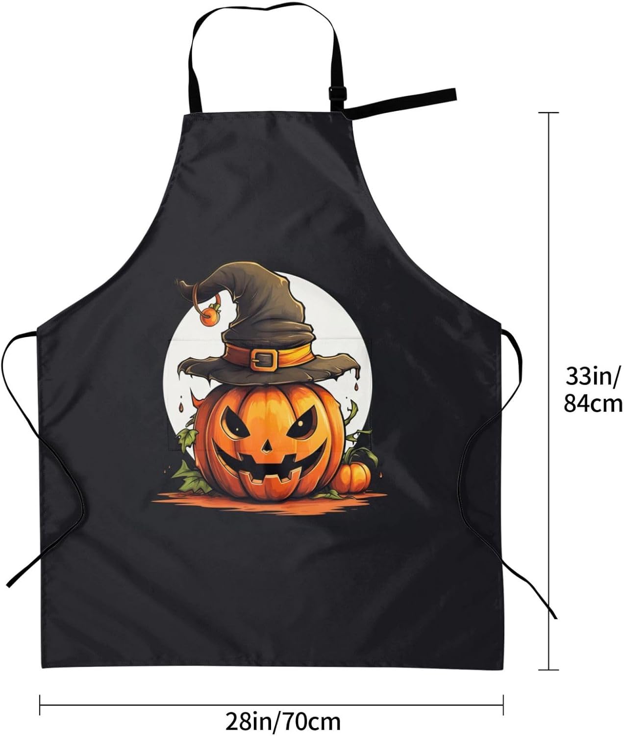 halloween cute pumpkin print Waterproof chef's apron with pocket apron
