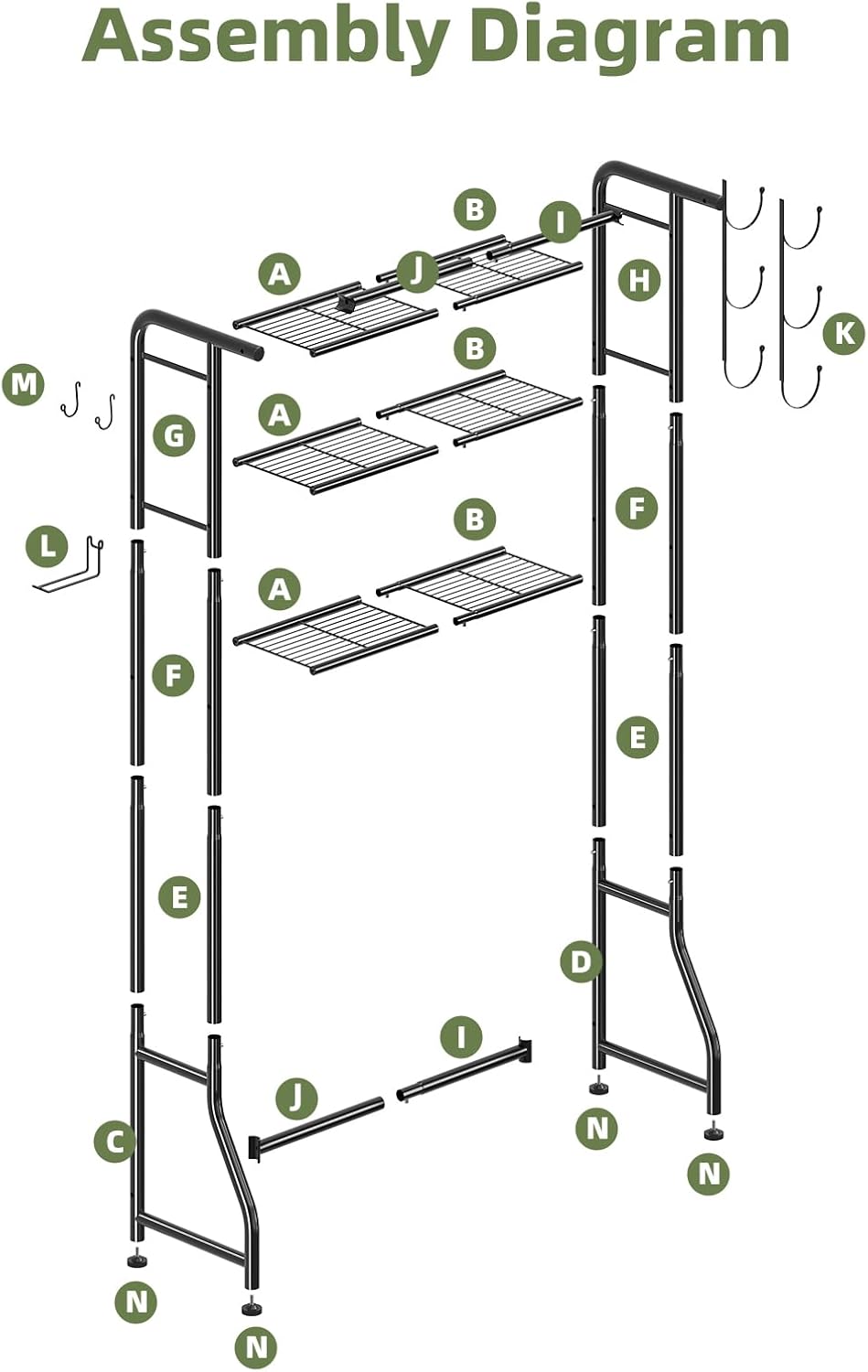 Simple Trending Over The Toilet Storage Cabinet, Metal Bathroom Shelf 