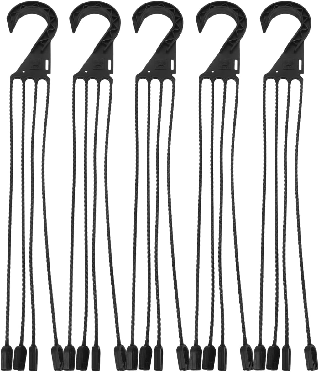 BESPORTBLE Plastic Hanging Basket Hooks: 5Pcs Plastic Chain Flower Pot Hangers, Hanging Flower Plant Pot Hanger for Planters Bird Feeders Lanterns Outdoor