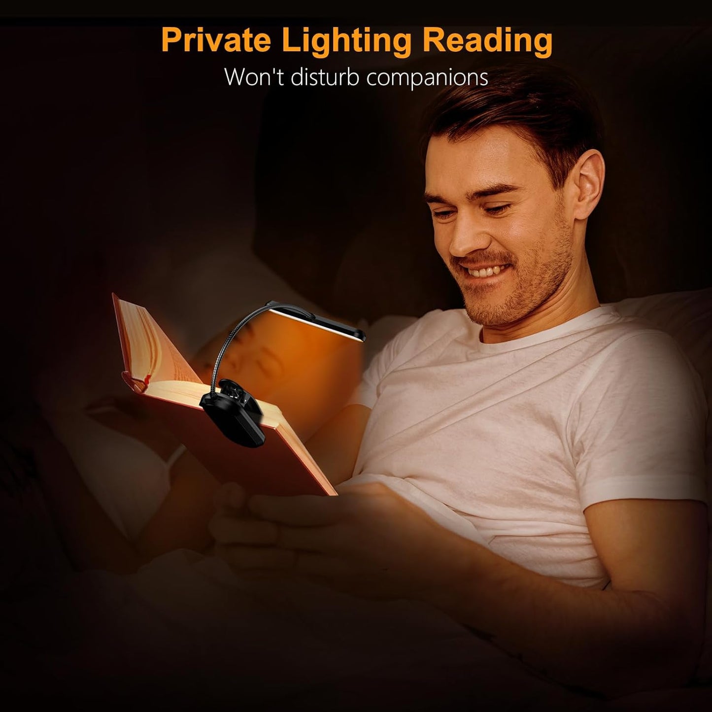Gritin Rechargeable Book Light for Reading in Bed with 19 LED &Memory Function-Eye Caring 3 Color Temperatures,5 Brightness Levels,90 Hrs Runtime Flexible Goose Neck Clip on Light for Book Lovers