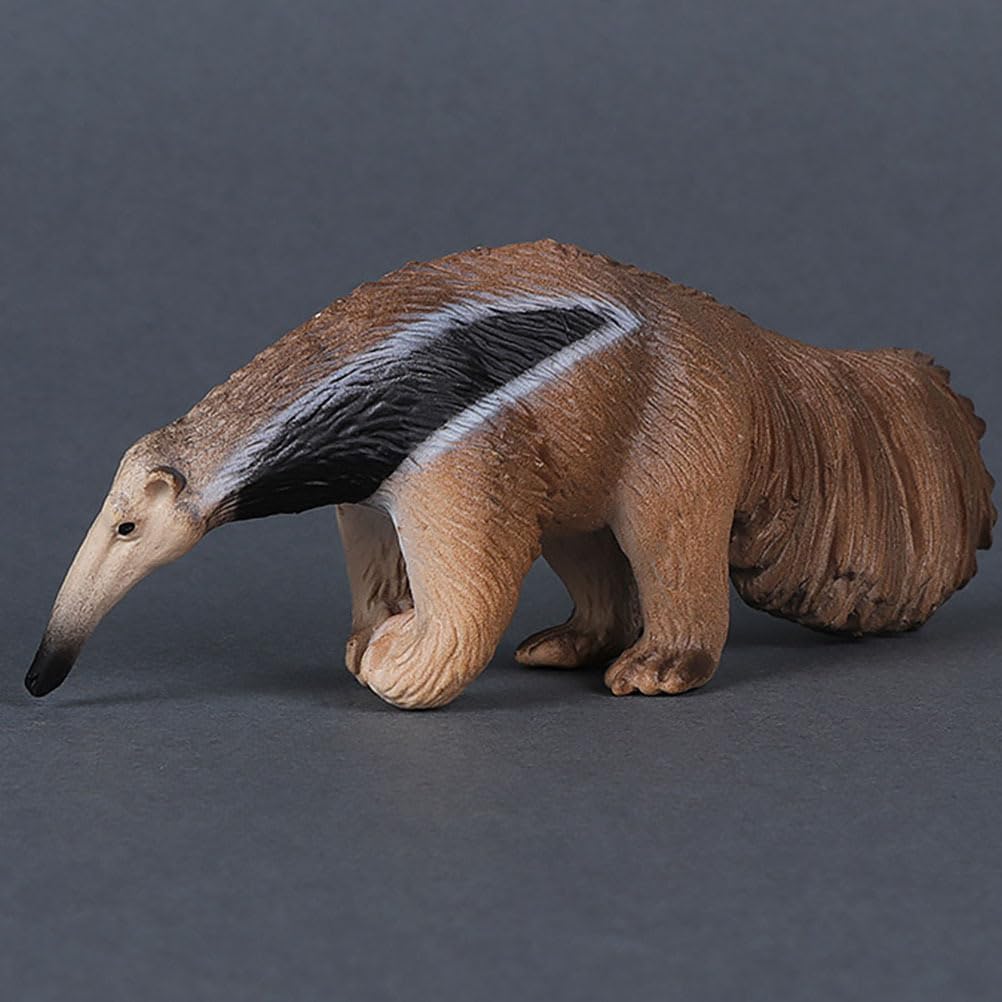 Kisangel Creative Anteater Figurine Realistic Animal Model for Home Decor for Miniature Gardens and Flower Pots Plastic Adornment