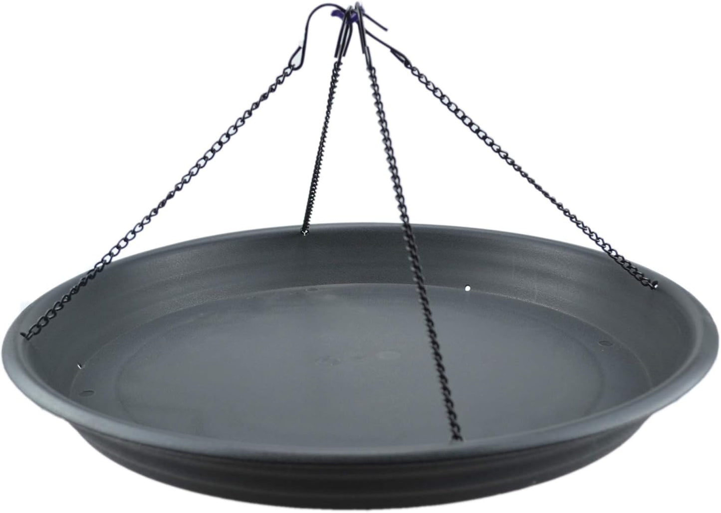 16" Bird Seed Catcher Tray Platform Feeder Hanging Tray Seed Hoop Outdoors Backyard Garden (Black)