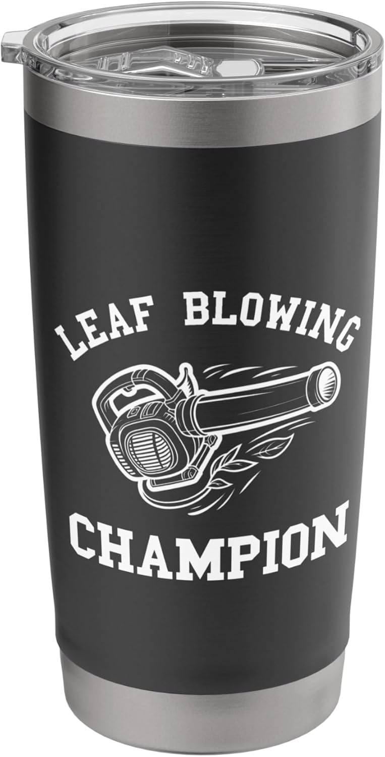 Leaf Blower Kids Funny Mens Landscaping Lawn Care Work Yard Stainless Steel Insulated Tumbler