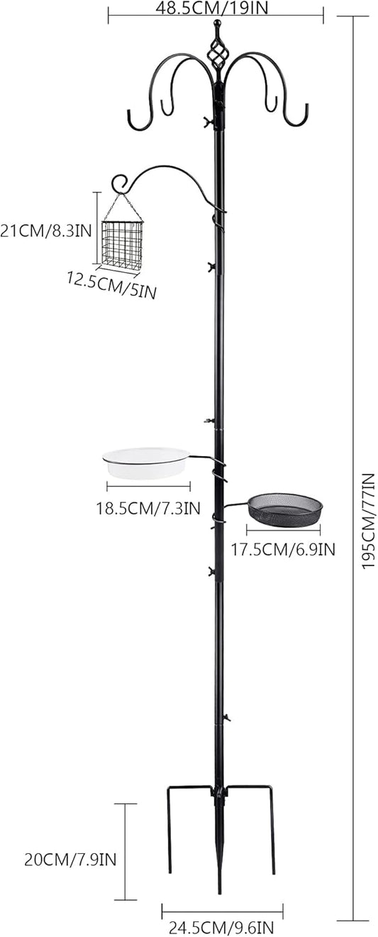 yosager Premium Bird Feeding Station Kit, 77" x 19" Birds Feeder Pole,