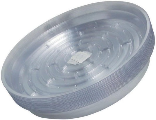 Hydrofarm HGS6 Clear 6-Inch, Pack of 25 Saucers
