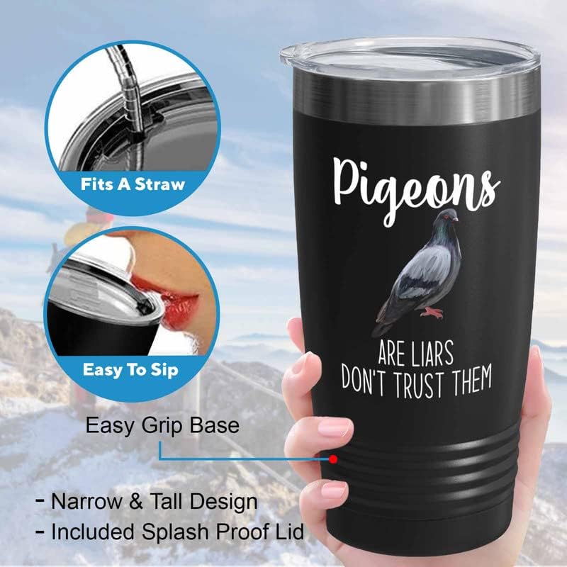 Bird Lover Black Edition Viking Tumbler 20oz - Don't Trust pgeon - Hum