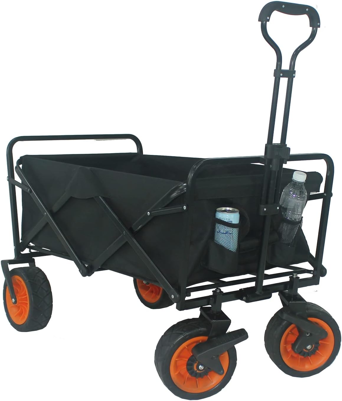 Heavy Duty Collapsible Folding Wagon - Portable Utility Cart with 360°