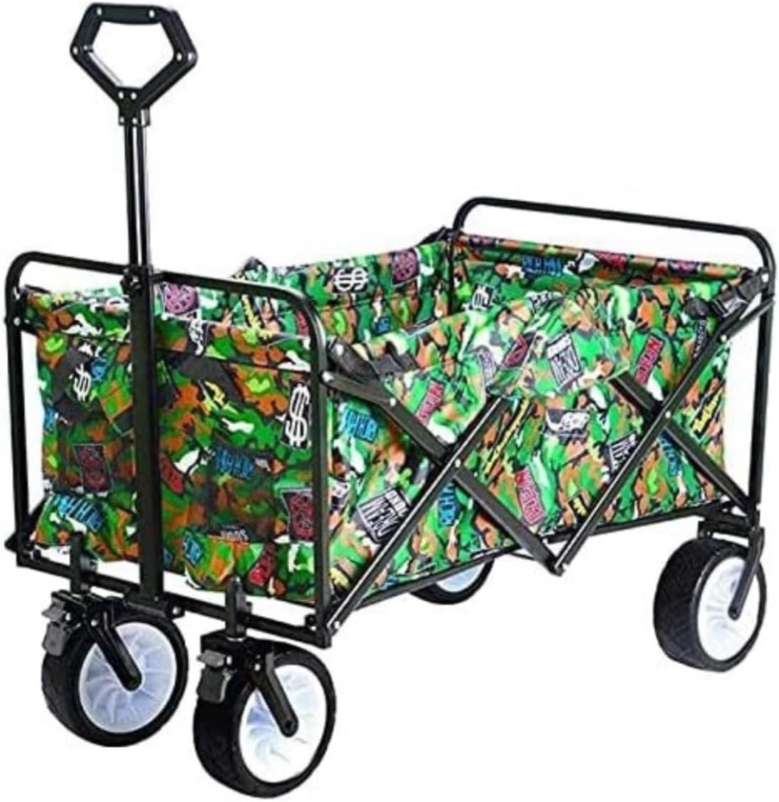 Wagon Cart Beach Wagon Garden Wagon Wagon Cart Utility Folding Wagon Portable Large Capacity Beach Trolley Shopping Picnic Grocery Grocery Wagon Utility Wagon