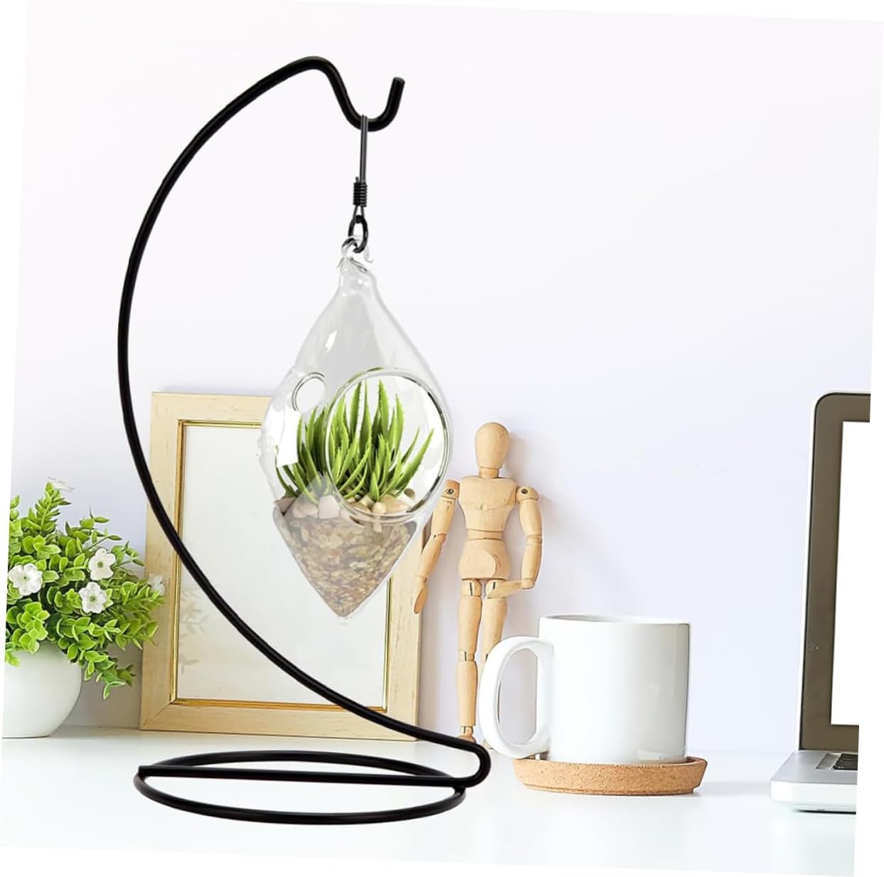 PRETYZOOM 3pcs Ornament Stands Glass Globe Display Holders Craft Hook Stands for Homes Offices Schools