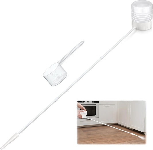Diatomaceous Earth Powder Duster with 12" to 36" Extended Reach, Diatomaceous Earth Powder Applicator for Pest Control, Sprayer for Home, Lawn & Hard to Reach Areas (White)
