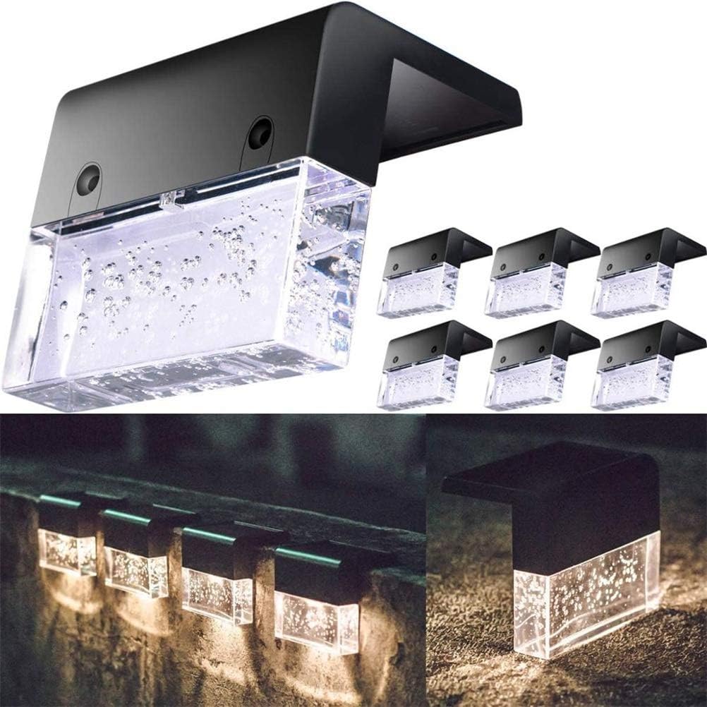 Wall Light Solar Light Deck Light Fence Light Solar LED Light Outdoor Garden Lights Outdoor Street Lamp Stair Lights Step Lights (Size : 4Pcs) (2Pcs)