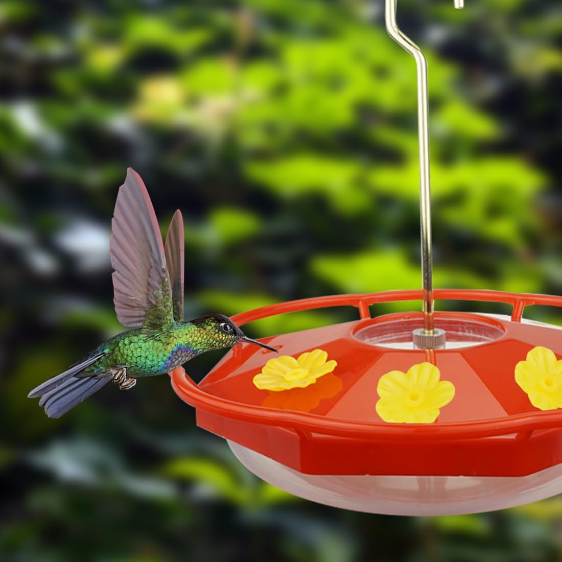 36 Pcs Hummingbird Feeder Replacement Ports – Red, White, Yellow Petal-Shaped Feeding Flowers, Replacement Parts for Hanging Feeders,Ideal for Bird Feeders and Birdhouses (Yellow+Red+White)