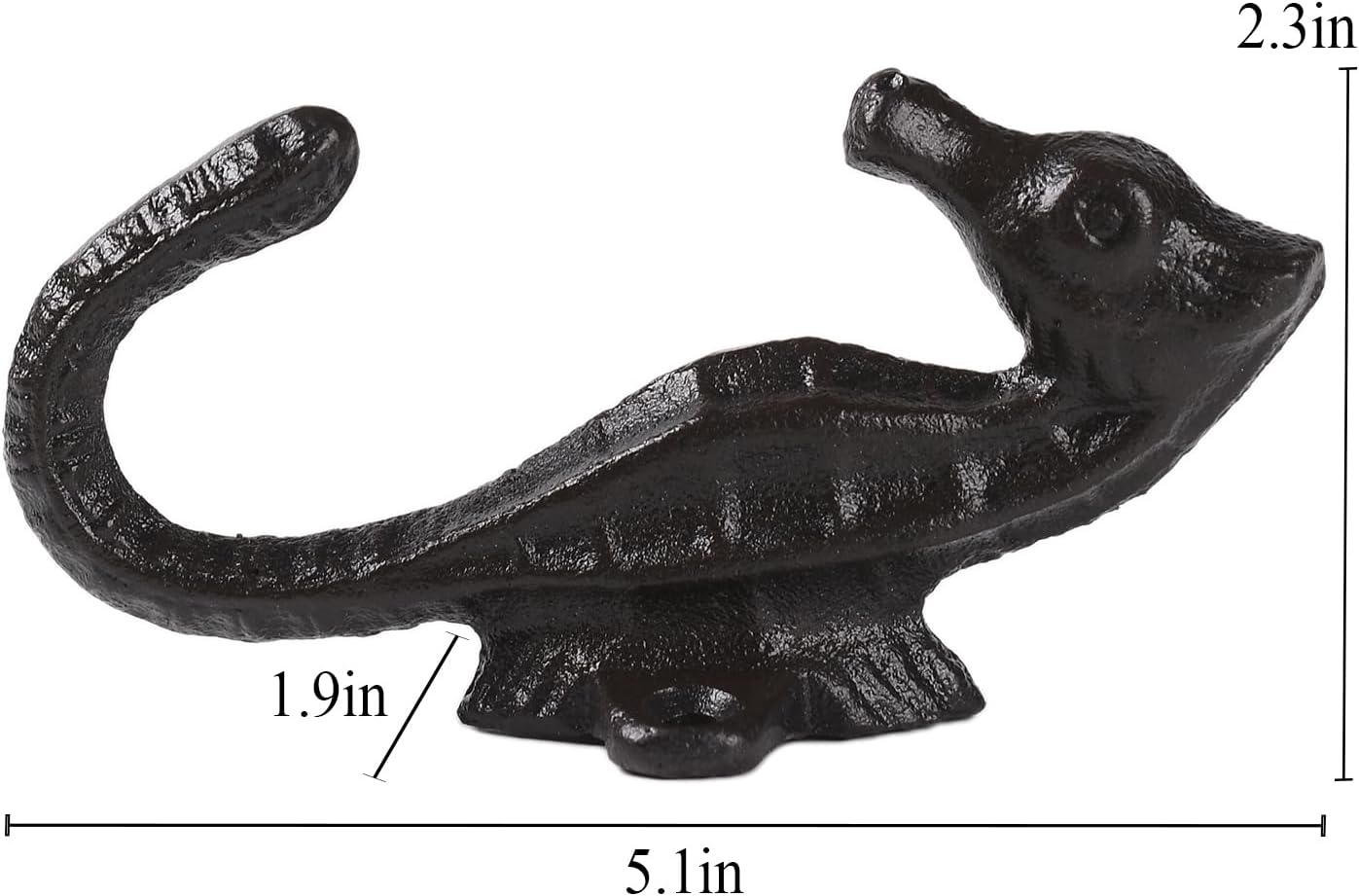 BRASSTAR Cast Iron Seahorse Shape Wall Hooks Coat Rack Hangers Rustic 
