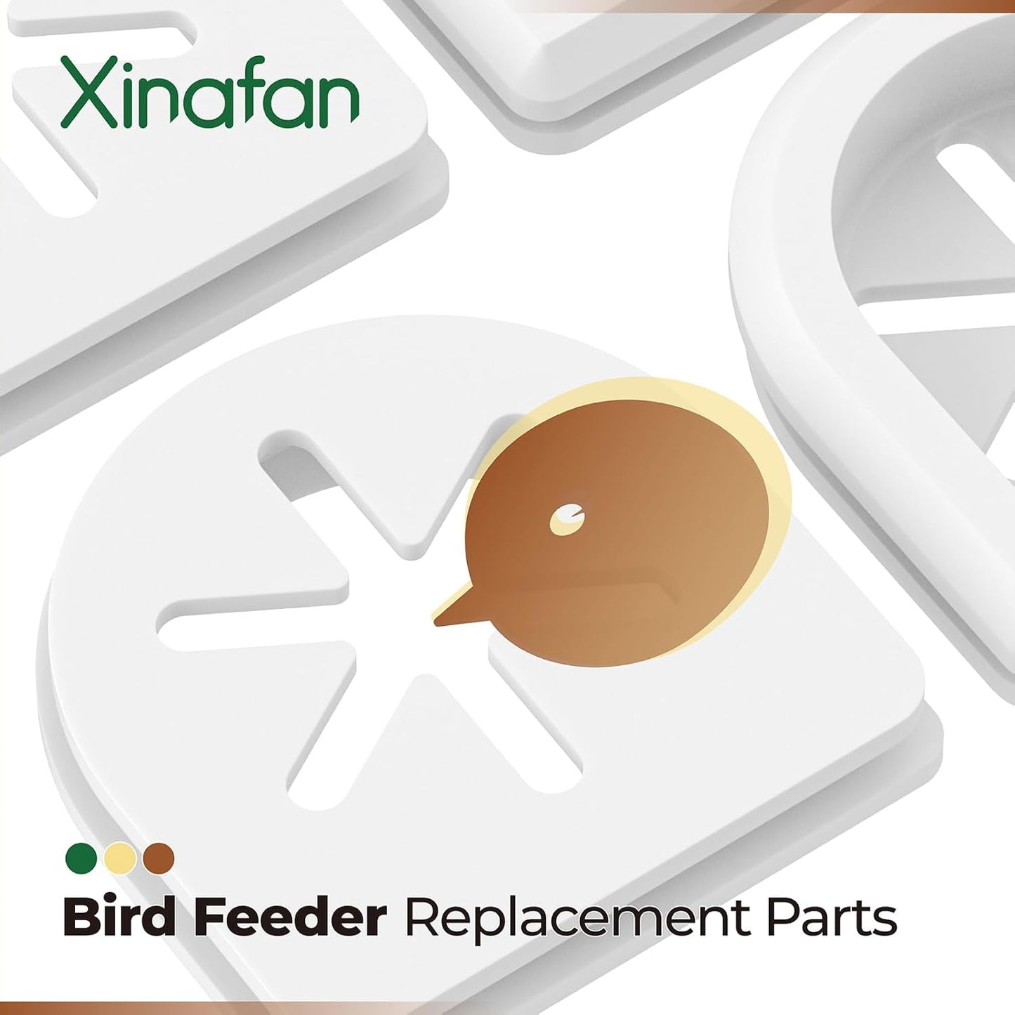 Bird Feeders Replacement Ports for Perky Pet Feeders, Outdoor Bird Feeder Accessories for FlexPort Wild Birds Feed Replacement Parts, 334-1SR, 8 Pack