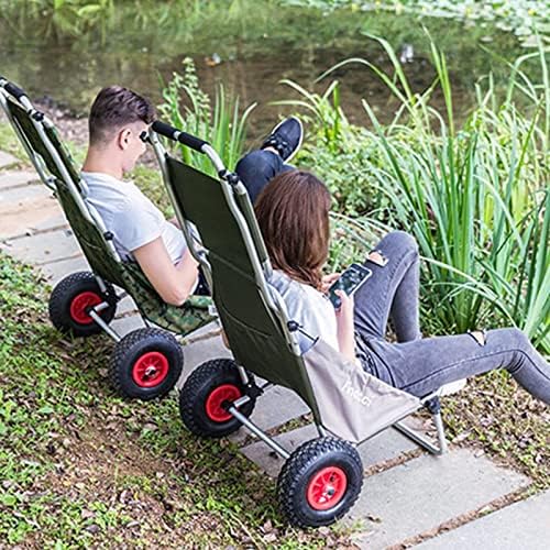 HBJWOV Home Garden Utility Wagon Cart Folding Cart Shopping Trolley Portable Wagon for Camping and Fishing