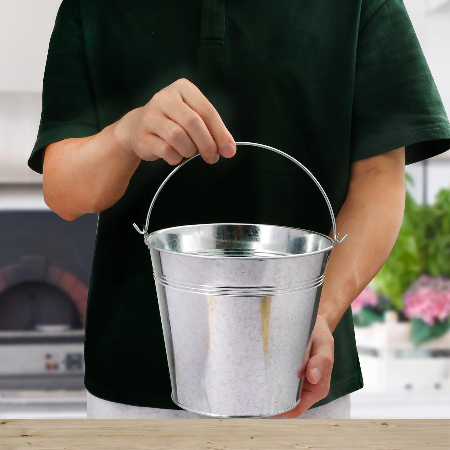 15 Pack 6 Inch Galvanized Metal Buckets with Handles, Rustic Metal Ice Buckets for Party Decor, Wedding Favors, Home Decor, Classroom Storage & Garden Planters(Silver)