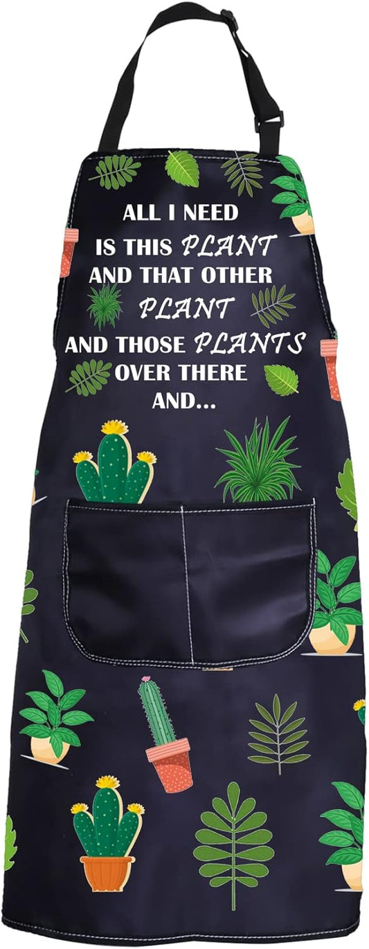 PXTIDY Plant Lover Gift Gardener Apron All Need Is This Plant Lady Gar